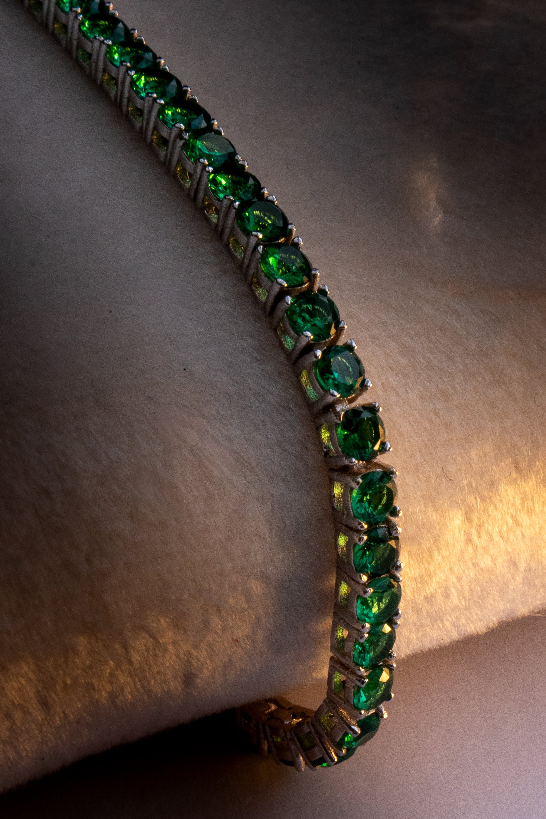 Emerald Green Selva Silver Bracelet