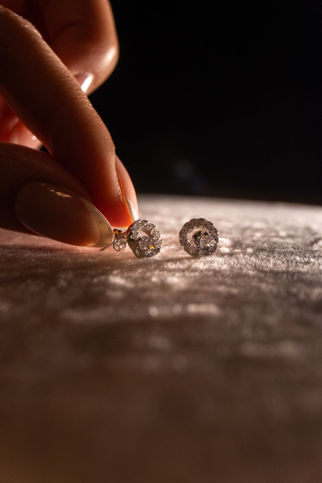 Lunar Eclipse Silver Earrings