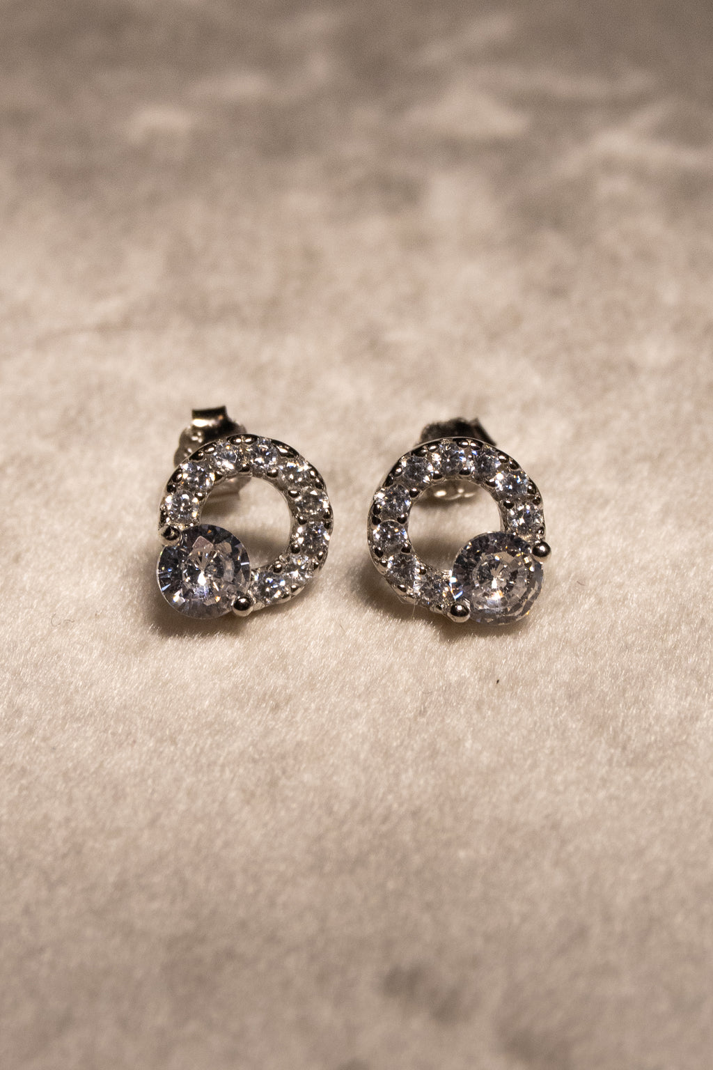 Lunar Eclipse Silver Earrings