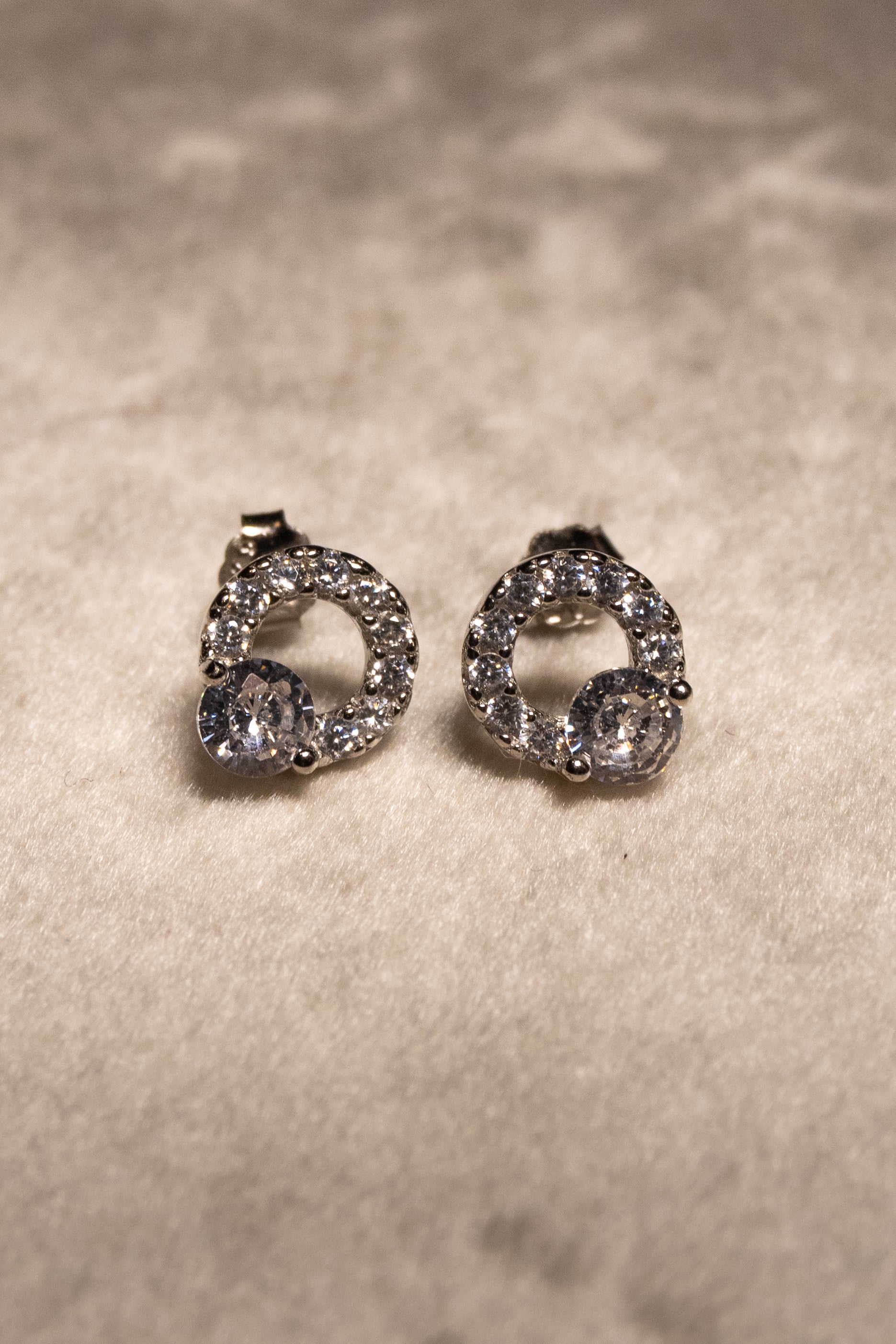 Lunar Eclipse Silver Earrings