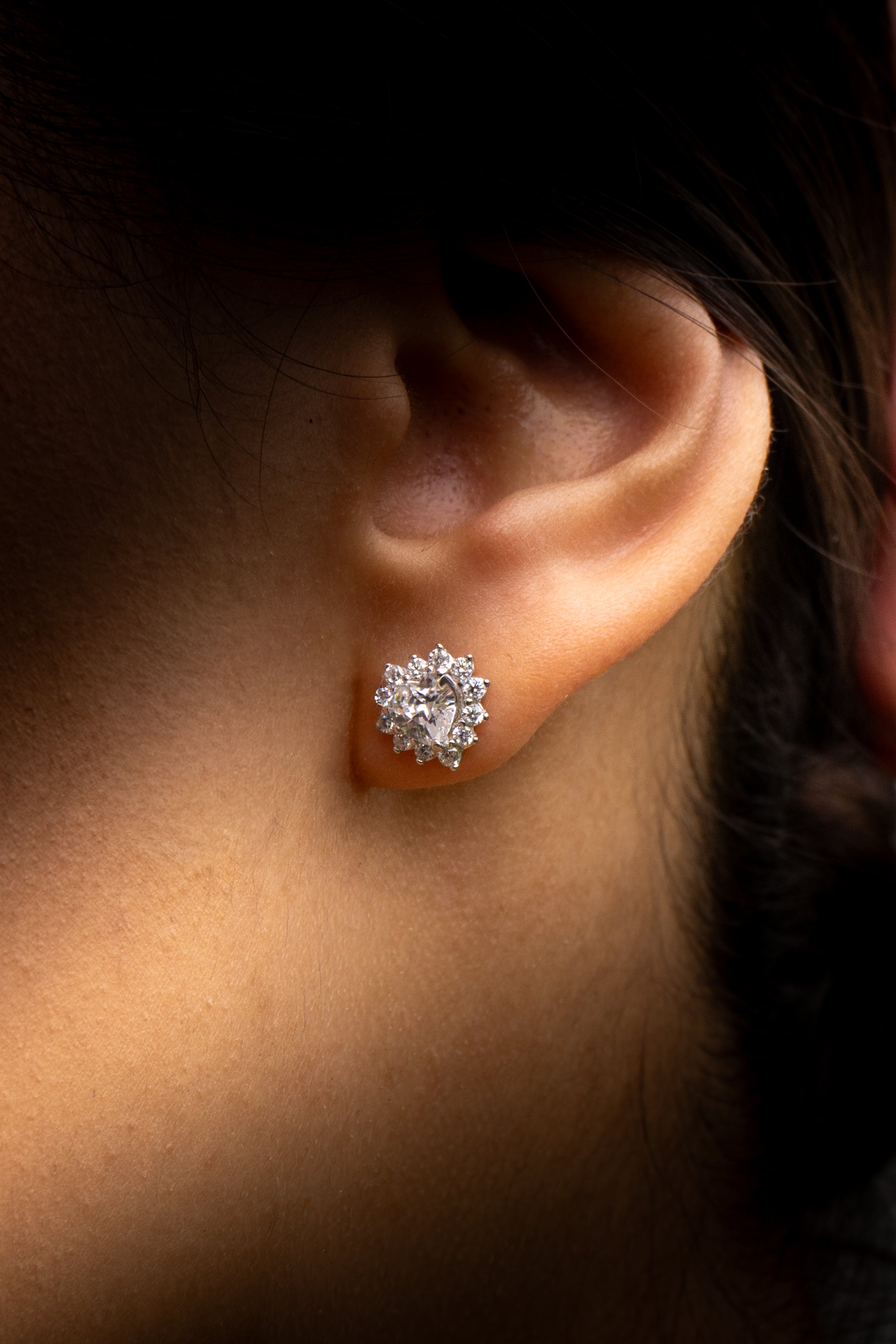 Mora Heart Silver Earrings