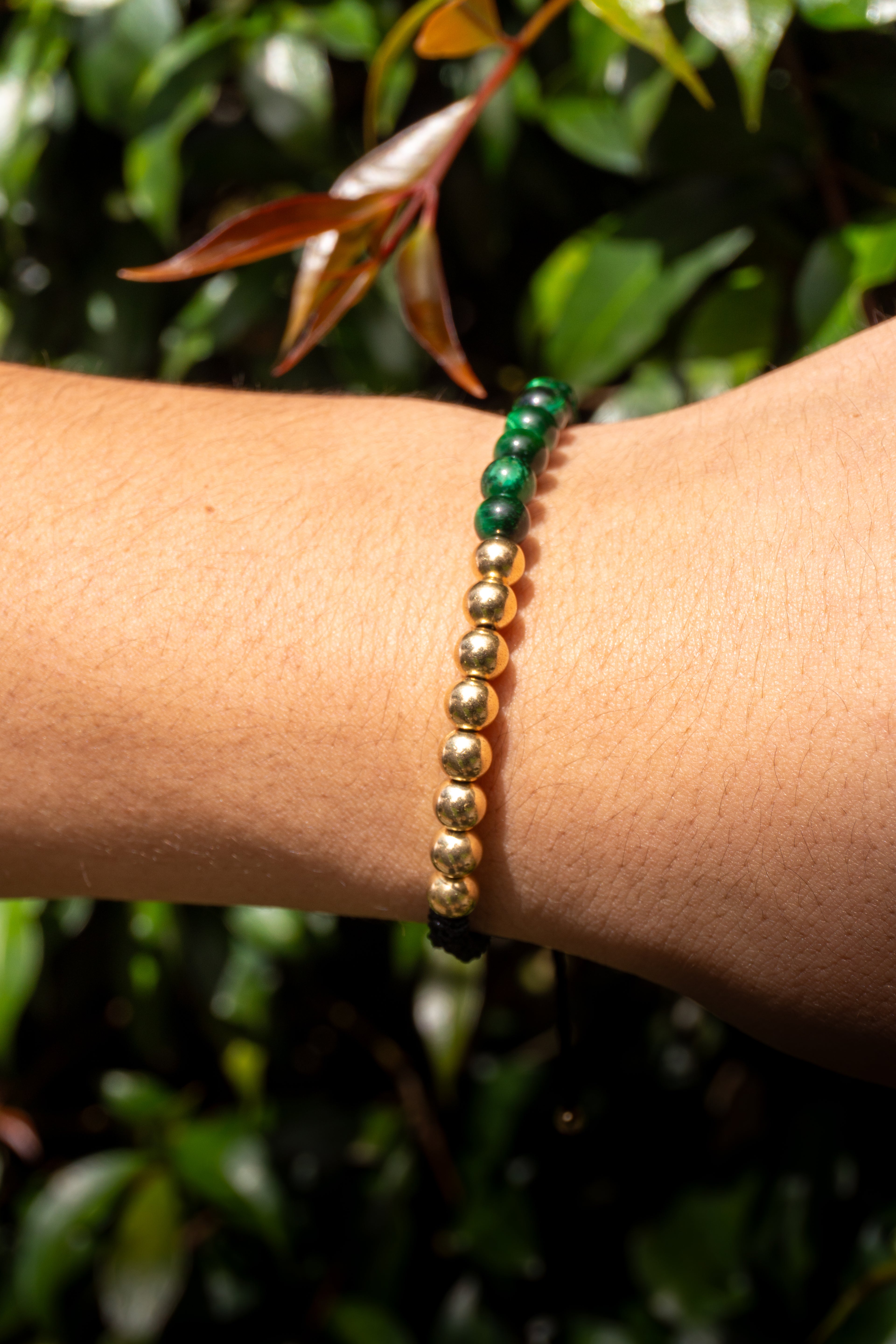 Side Beads Bracelet (Green, Blue, Black)