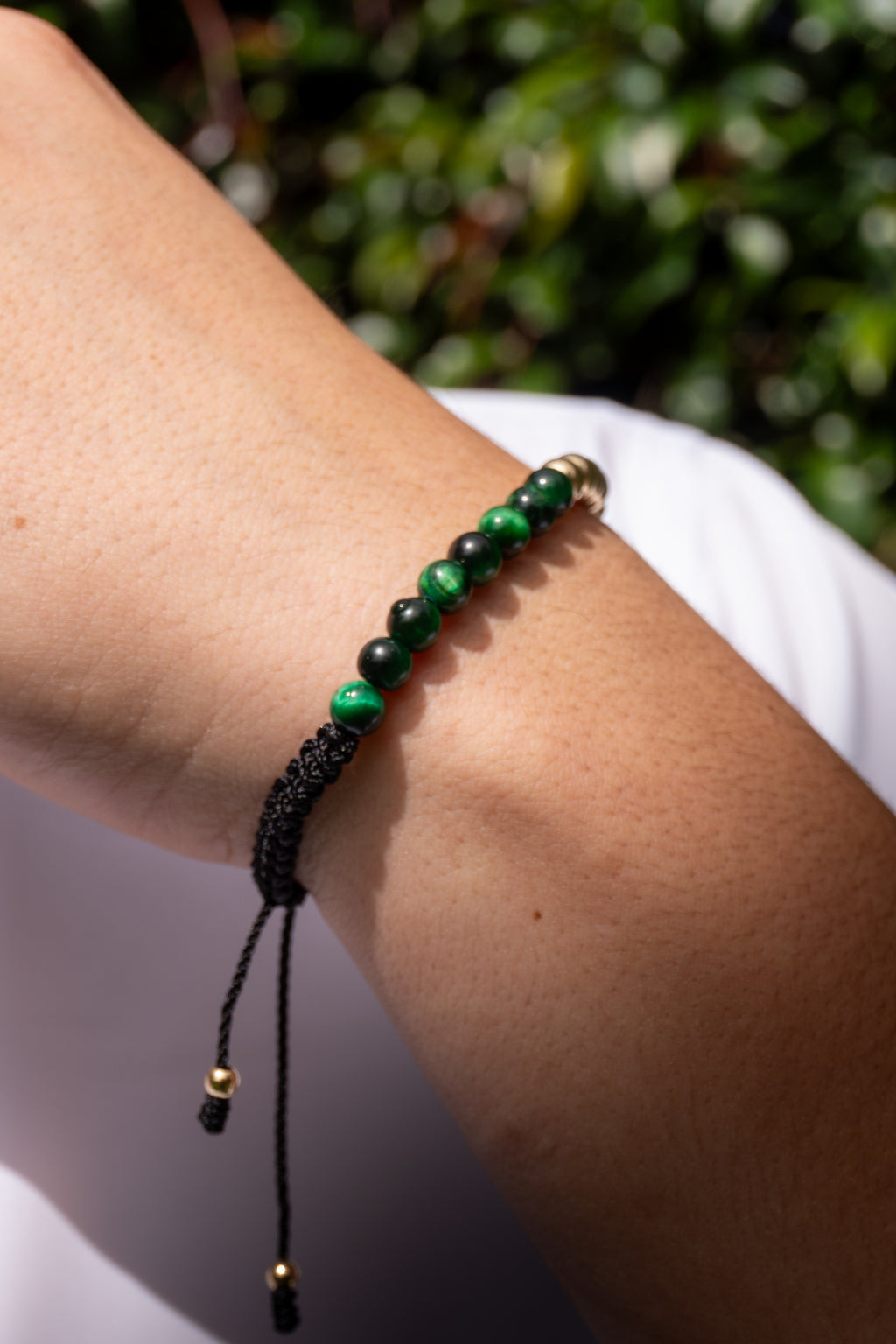 Side Beads Bracelet (Green, Blue, Black)